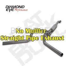 Diamond Eye 4" Stainless Turbo-Back Exhaust Kit No Muffler K4307S-RP