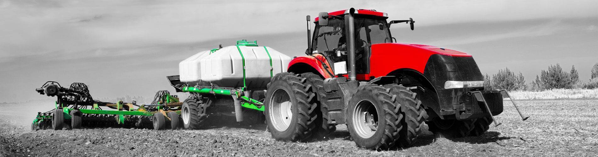 Case IH tractor planting a field