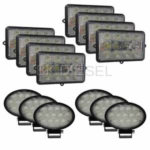 Tiger Lights - Complete LED Light Kit for John Deere Combines, JDKit-4