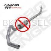 Diamond Eye 4" Turbo Back Single - NO Muffler for '01-'03 Excursion