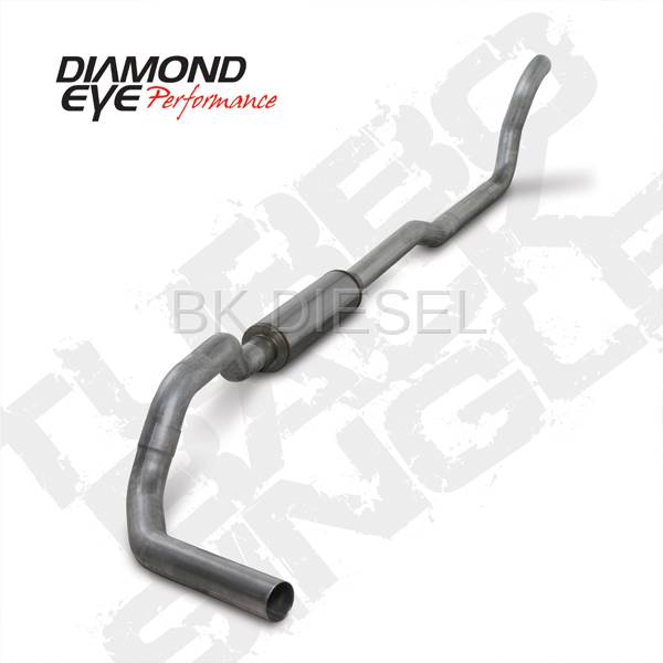 Diamond Eye 4" Turbo Back Aluminized Single for '89-'93 Cummins 2x4 Only