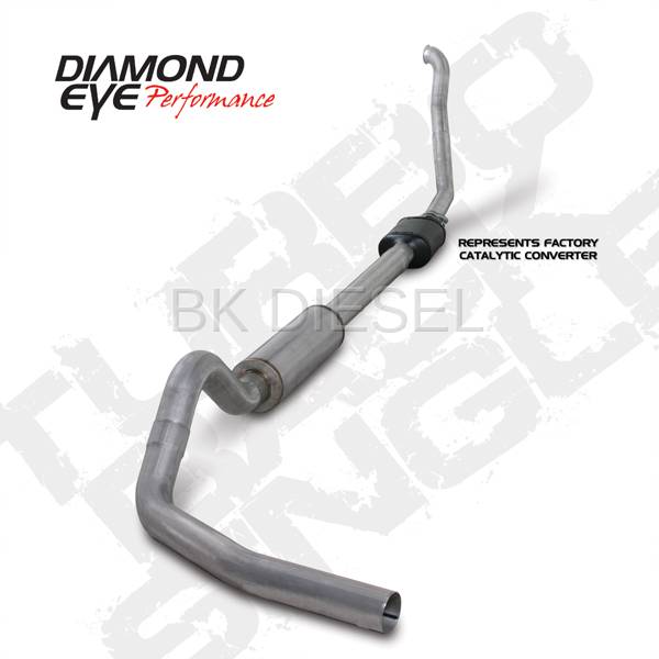 Diamond Eye 4" Turbo Back Aluminized Single for '94-'97.5 Powerstroke