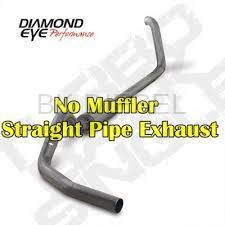 Diamond Eye 4" Turbo Back Stainless Single - NO Muffler for '99-'03 Powerstroke