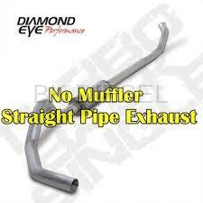 Diamond Eye 5" Turbo Back Aluminized Single - NO Muffler for '03-'04 Cummins