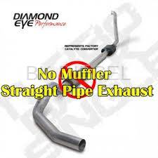 Diamond Eye 5" Turbo Back Aluminized Single - NO Muffler for '94-'97.5 Powerstroke