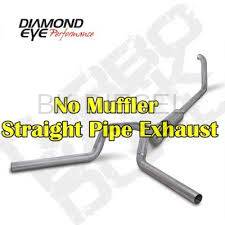 Diamond Eye 4" Turbo Back Aluminized Duals - NO Muffler for '99-'03 Powerstroke