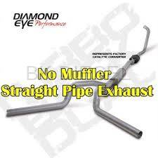 Diamond Eye 4" Turbo Back Stainless Duals - NO Muffler for '03-'07 Powerstroke