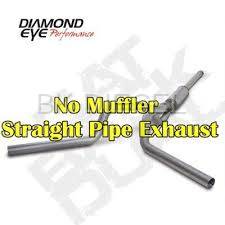 Diamond Eye 4" CAT Back Stainless Duals - NO Muffler for '94-'97.5 Powerstroke