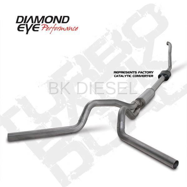 Diamond Eye 4" Turbo Back Stainless Duals for '94-'97.5 Powerstroke